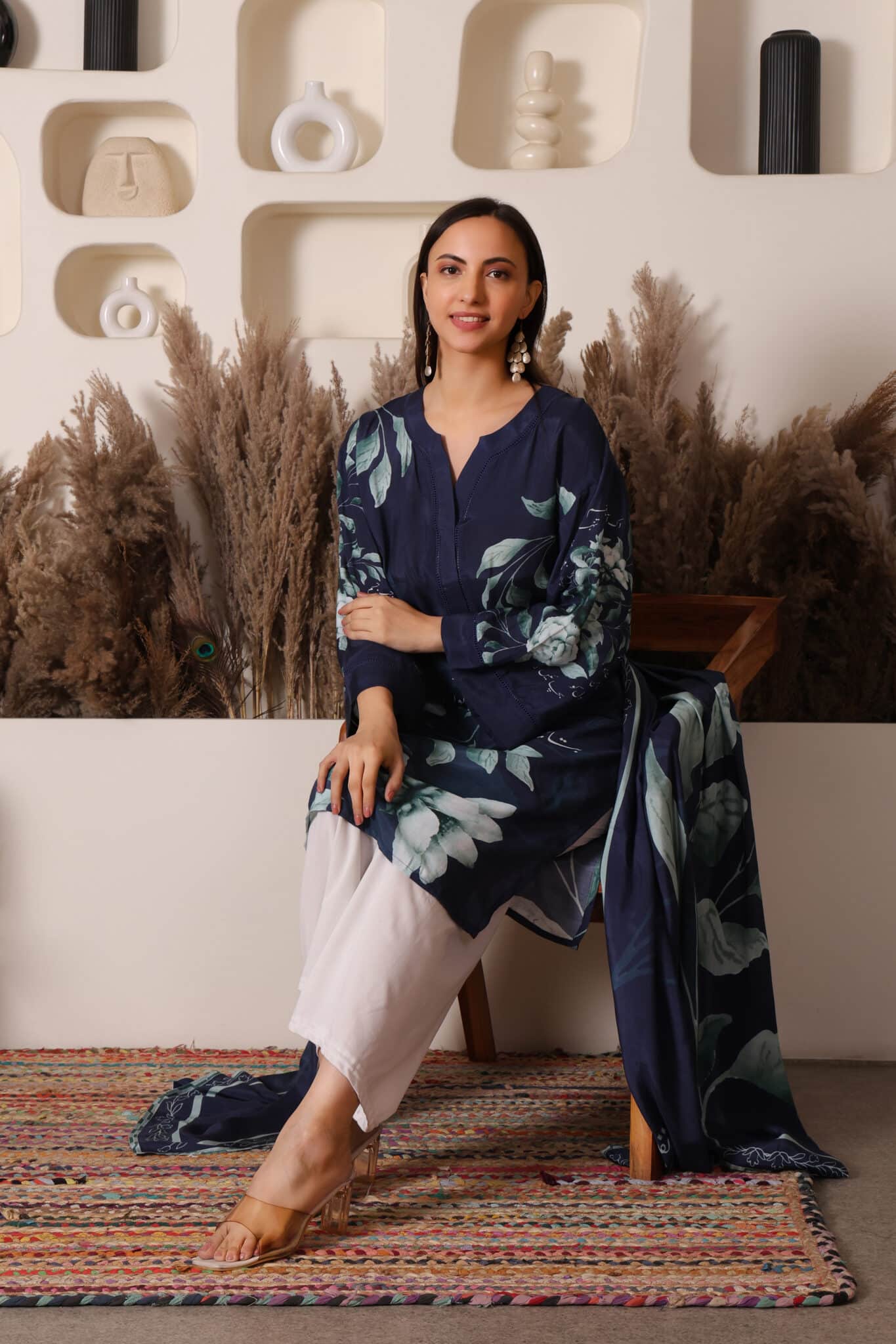 Kurti with Ladder Lace on Placket